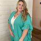 Teal Ruffle Kimono