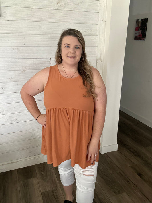 Butter Orange Tunic Tank