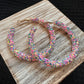 Multi Glitter Hoop Earring