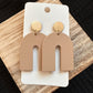 Tan Clay Arch Earrings