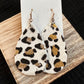 White Leopard Earrings