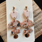 Pink Clay Multi Level Earrings