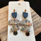 Blue Clay Multi Level Earrings