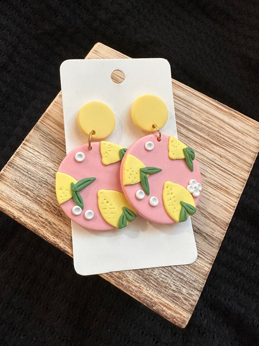 When Life Gives You Lemons Clay Earrings