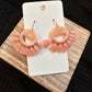 Peach Tassel Fan Earrings