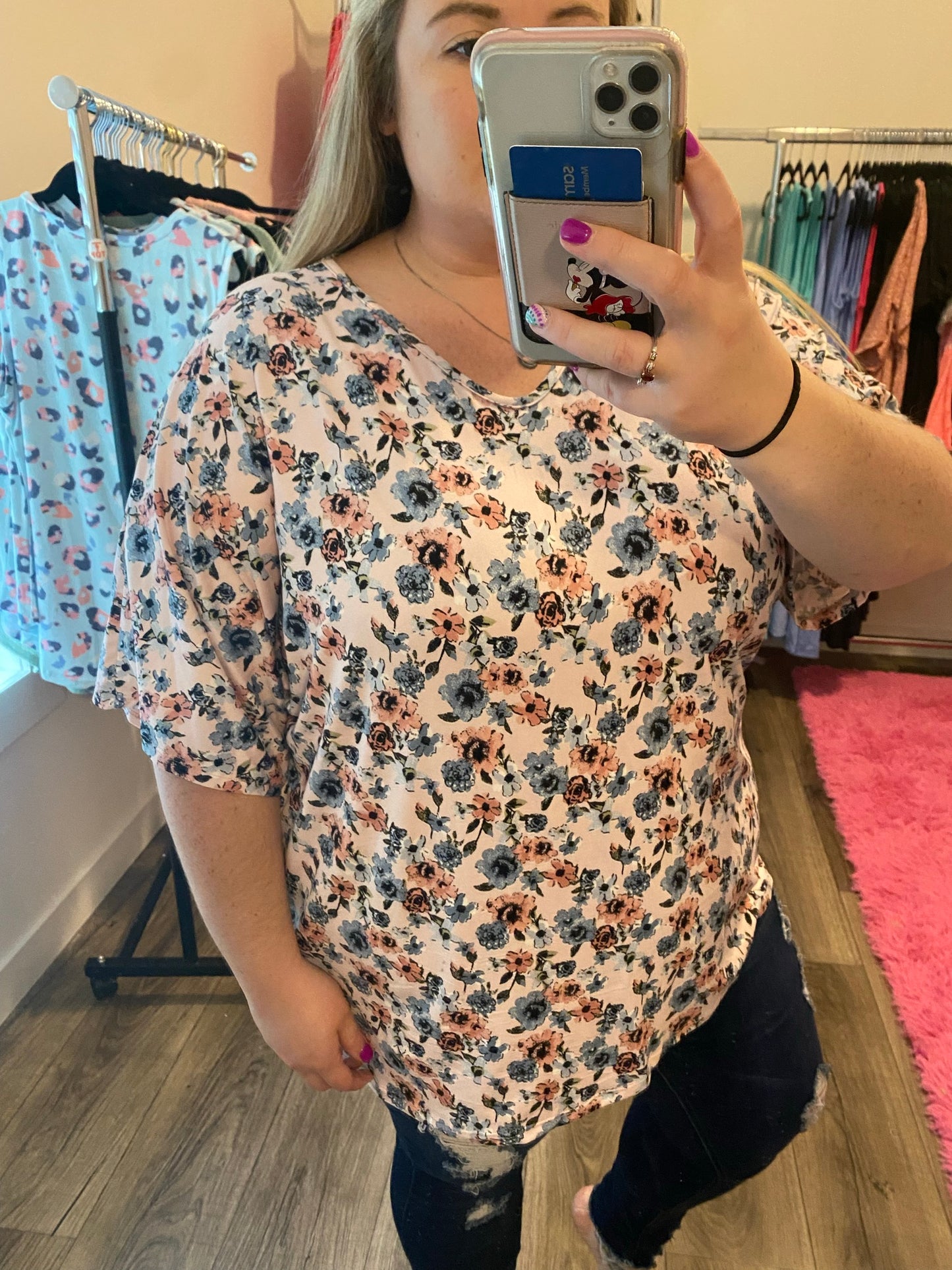 Pink Floral Top