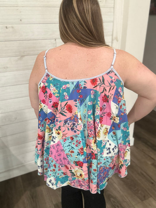 Floral Back Tank Top