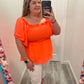 Coral Ruffle Top