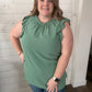 Sage Ruffle Sleeve Top