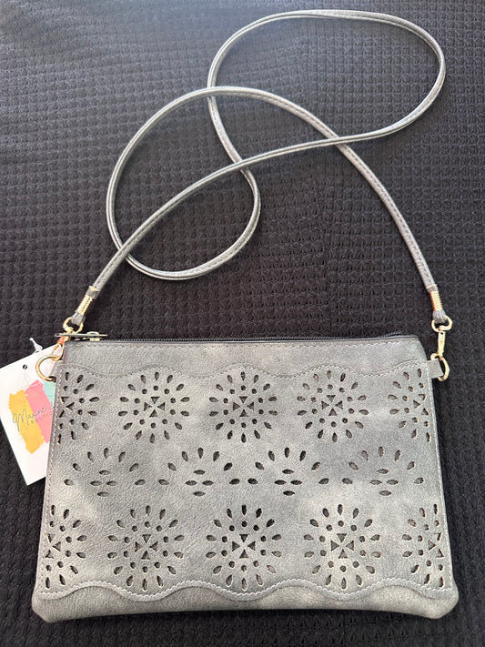 Grey Patterned Crossbody