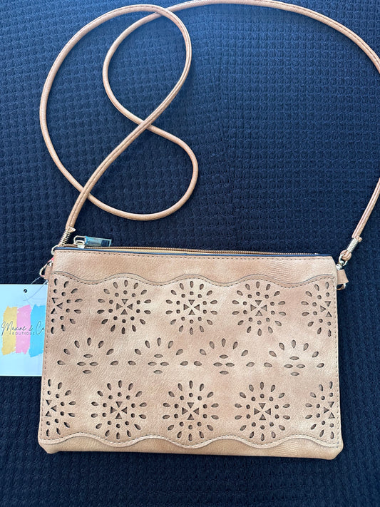 Brown Patterned Crossbody