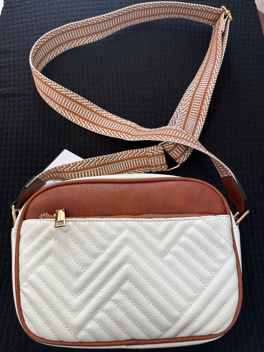 White Quilted Crossbody