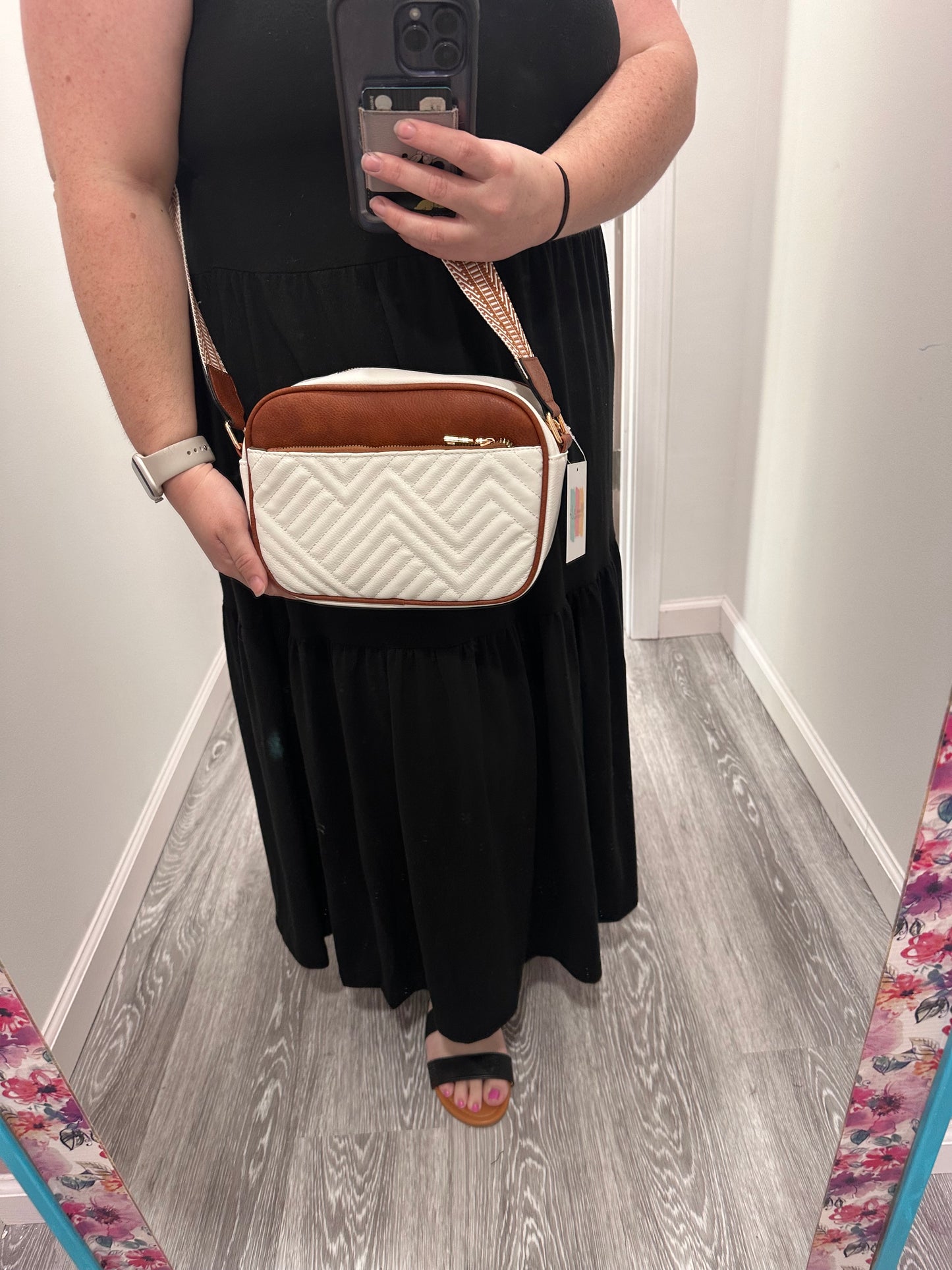 White Quilted Crossbody